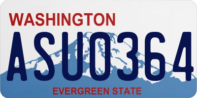 WA license plate ASU0364