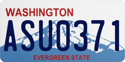 WA license plate ASU0371