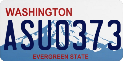 WA license plate ASU0373