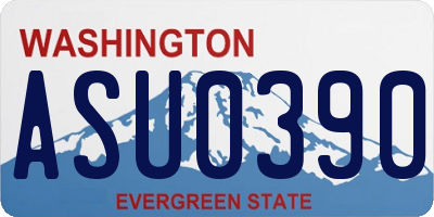 WA license plate ASU0390