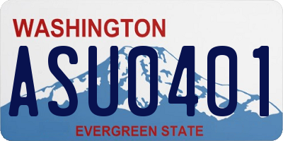 WA license plate ASU0401