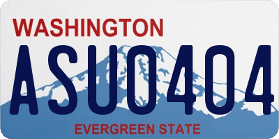 WA license plate ASU0404