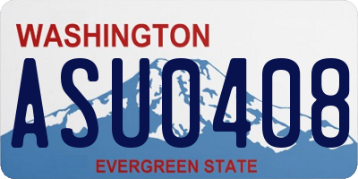 WA license plate ASU0408