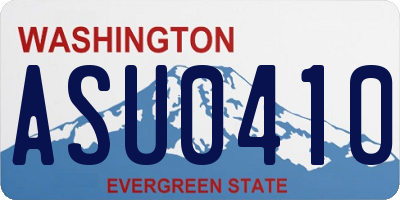WA license plate ASU0410