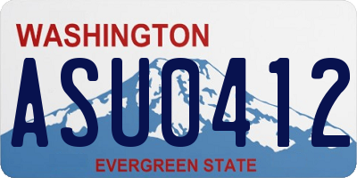 WA license plate ASU0412