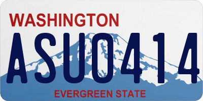 WA license plate ASU0414