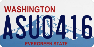 WA license plate ASU0416