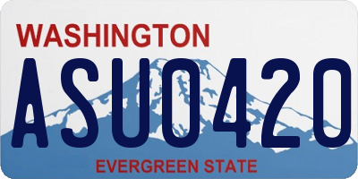 WA license plate ASU0420