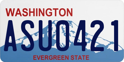 WA license plate ASU0421