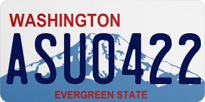 WA license plate ASU0422