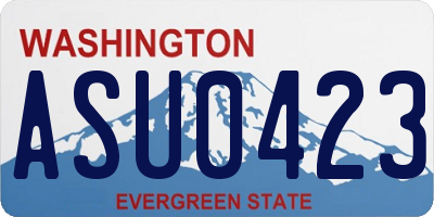 WA license plate ASU0423