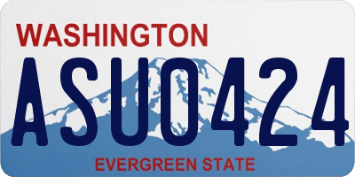 WA license plate ASU0424