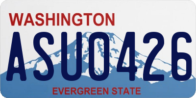 WA license plate ASU0426
