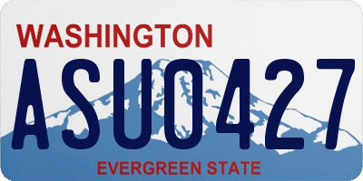 WA license plate ASU0427