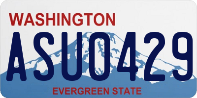 WA license plate ASU0429