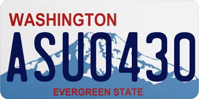 WA license plate ASU0430