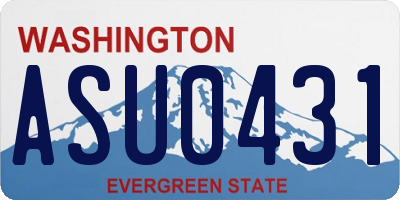 WA license plate ASU0431