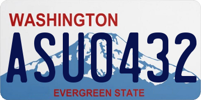 WA license plate ASU0432