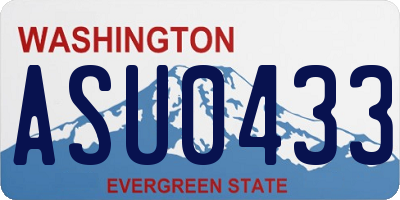 WA license plate ASU0433