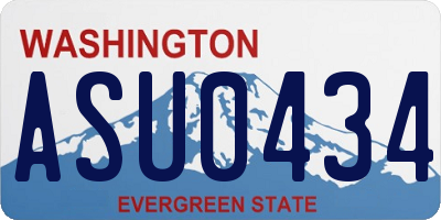 WA license plate ASU0434
