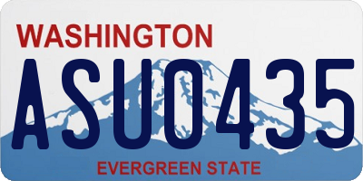WA license plate ASU0435