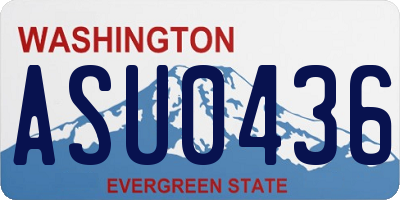 WA license plate ASU0436