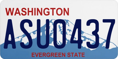 WA license plate ASU0437