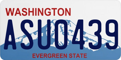 WA license plate ASU0439