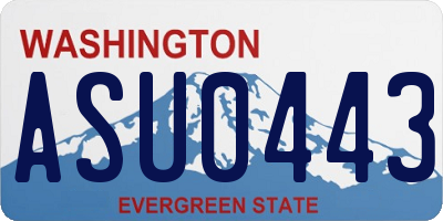 WA license plate ASU0443