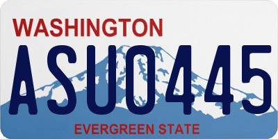 WA license plate ASU0445