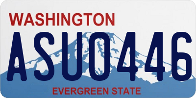 WA license plate ASU0446