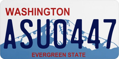 WA license plate ASU0447