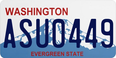 WA license plate ASU0449