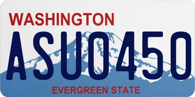 WA license plate ASU0450