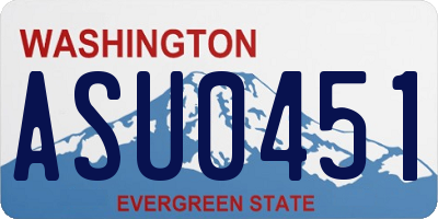 WA license plate ASU0451