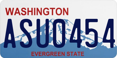 WA license plate ASU0454