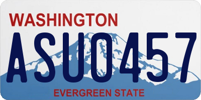 WA license plate ASU0457