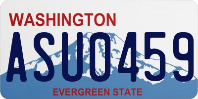 WA license plate ASU0459