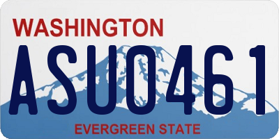 WA license plate ASU0461