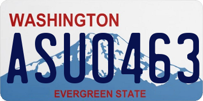 WA license plate ASU0463