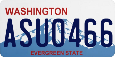 WA license plate ASU0466