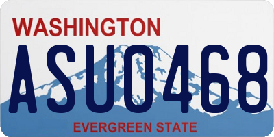 WA license plate ASU0468