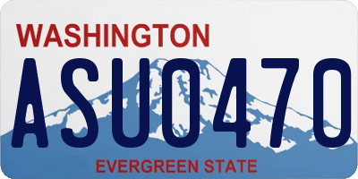 WA license plate ASU0470