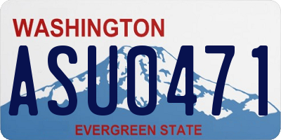 WA license plate ASU0471