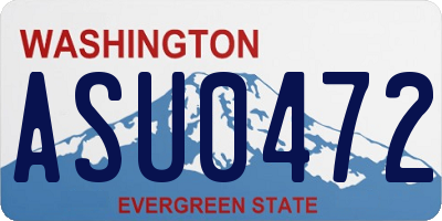 WA license plate ASU0472
