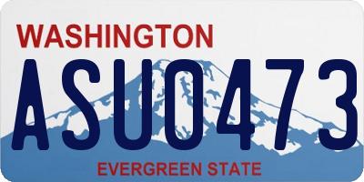 WA license plate ASU0473