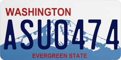 WA license plate ASU0474