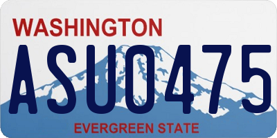 WA license plate ASU0475