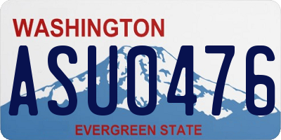 WA license plate ASU0476