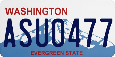 WA license plate ASU0477